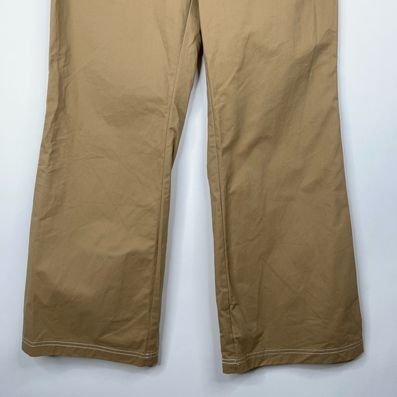 Mossman All Eyes On You Pant Tan Khaki High Rise Flare Wide Leg Office Neutral - Picture 5 of 14